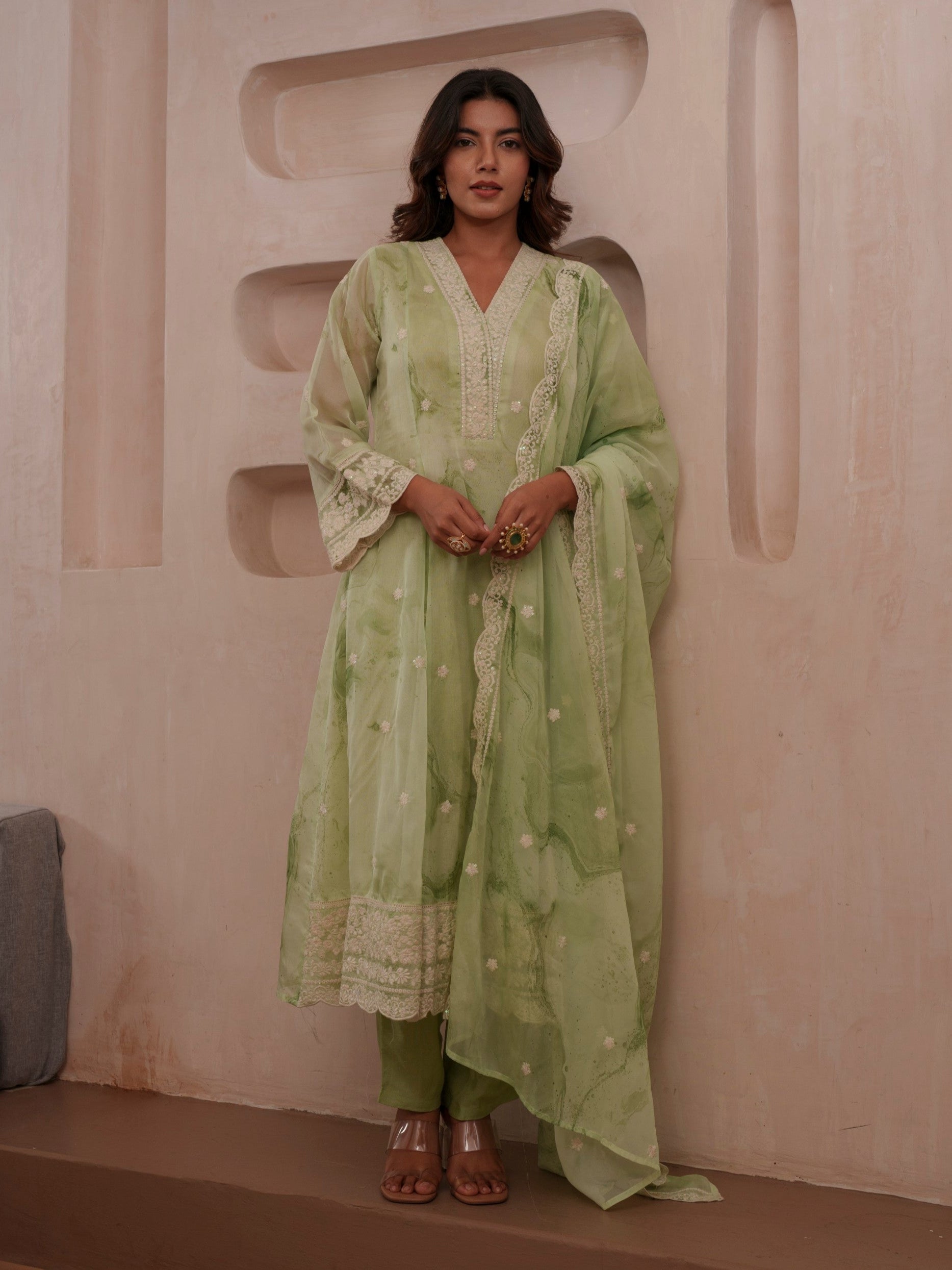 Tashvika fern Premium Suit Set