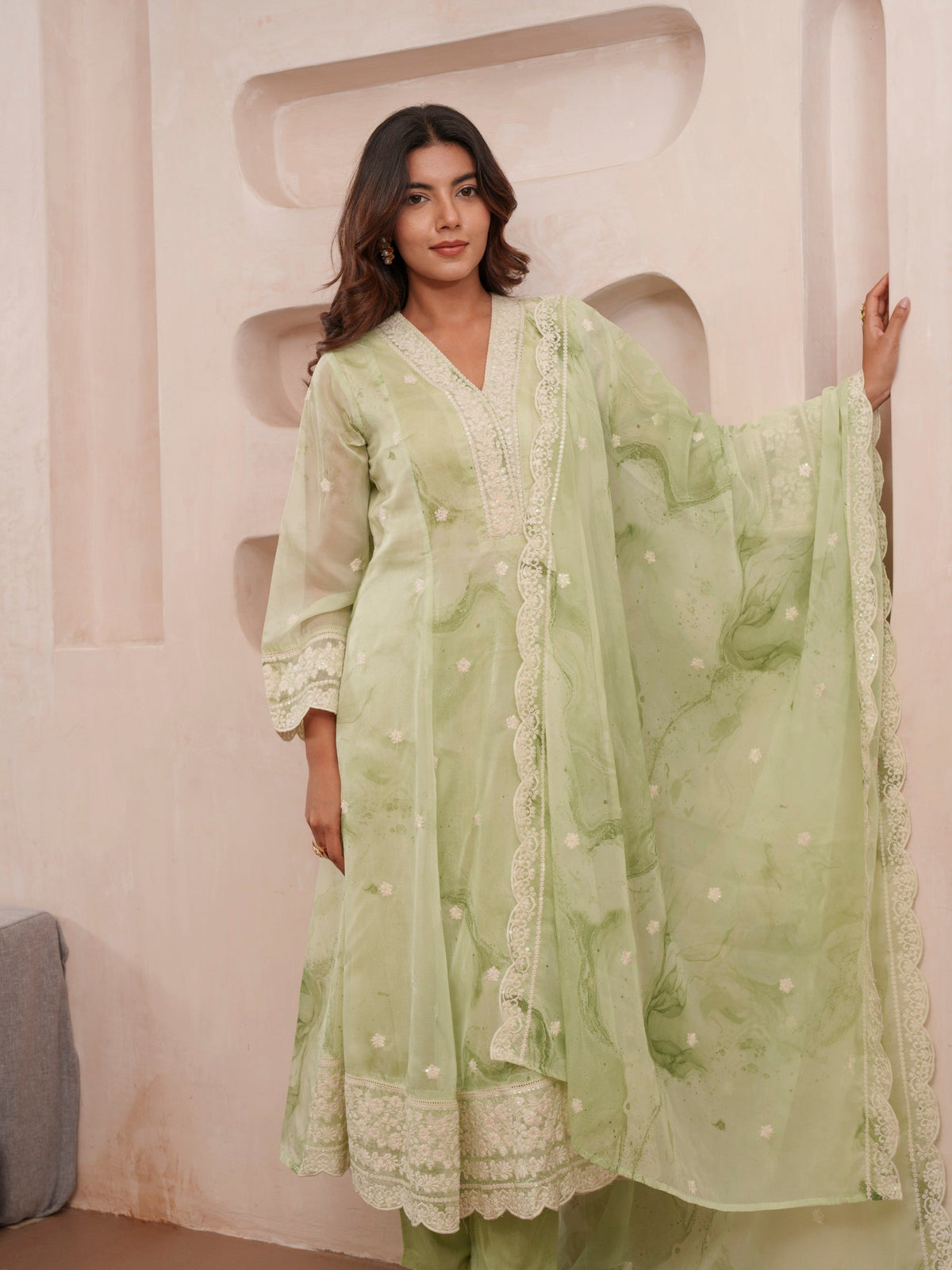 Tashvika fern Premium Suit Set