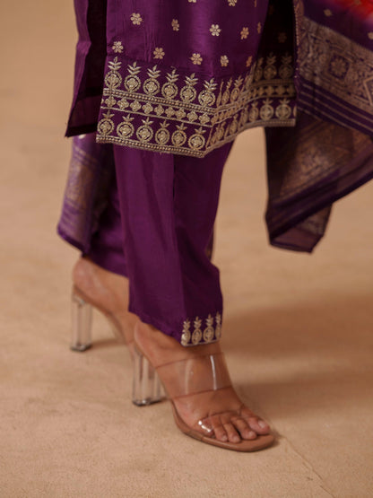 Palash Orchid Full Work Suit Set