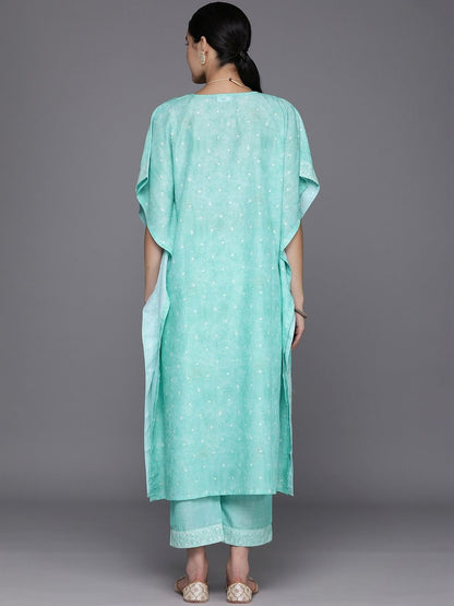 Women Ethnic Motifs Printed Regular Thread Work Kurta with Trousers