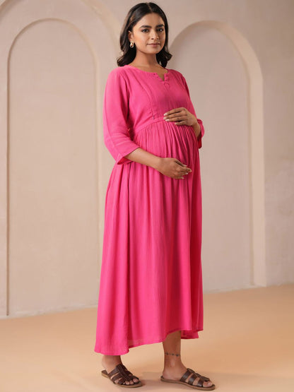 Dhiyona AY Women's Fit & Flared Maternity Ethnic Dresses