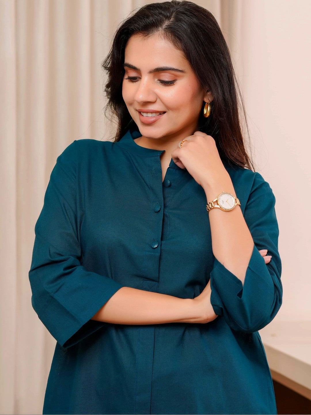 Women Regular Pure Cotton Kurta with Patiala
