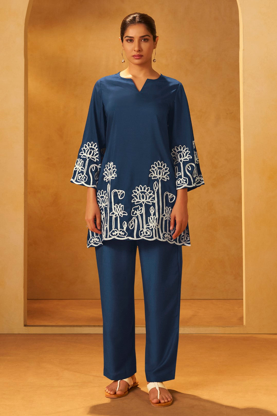 Trisha Azure Cotton Co-ord Set