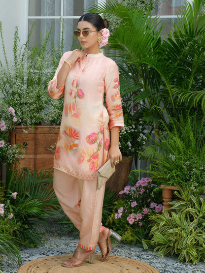 Palash Salmon Premium Co-ord Set
