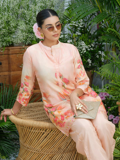 Palash Salmon Premium Co-ord Set