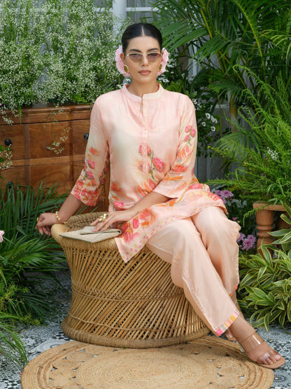 Palash Salmon Premium Co-ord Set