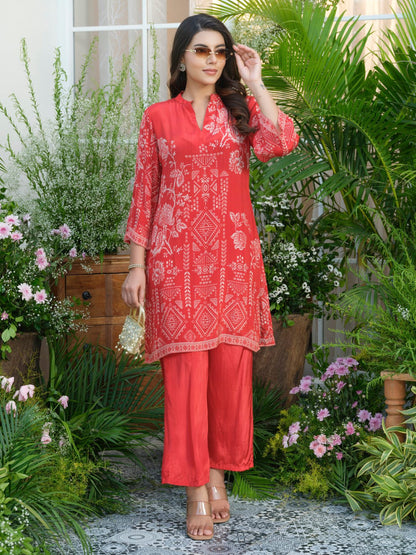 Palash crimson co-ord set