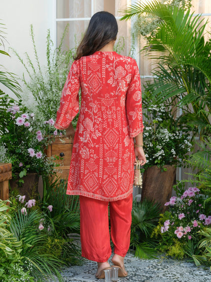 Palash crimson co-ord set