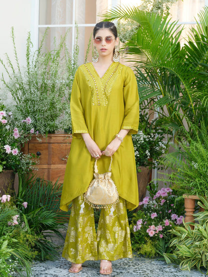 Meera Fern Fusion Set with Jacquard Pants