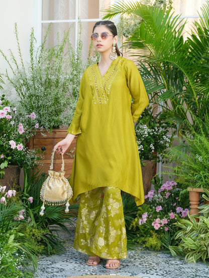 Meera Fern Fusion Set with Jacquard Pants
