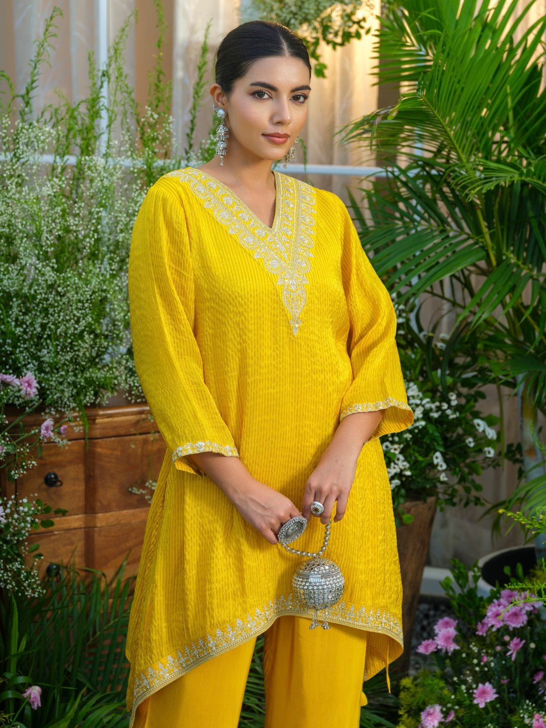 Palash canary work Premium co-ord set S2