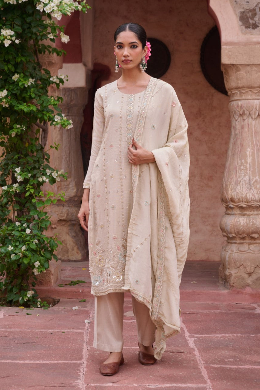Gaurisha Daisy Full work Premium Suit Set