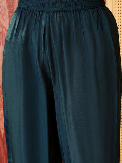 Printed Round Neck Kurta & Trousers Kurta Sets