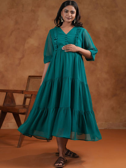 Dhiyona AY Women's Fit & Flared Maternity Ethnic Dresses