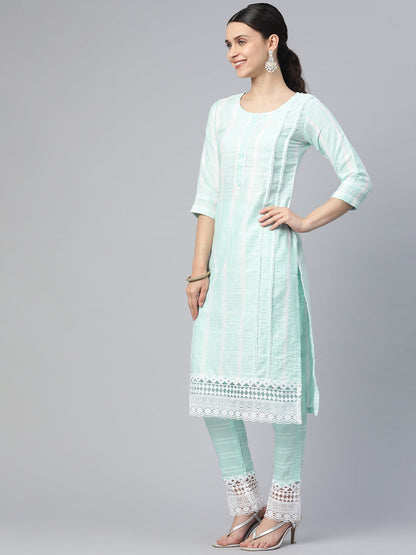 Dhiyona RV Women's south cotton  Kurta Set With Dupatta