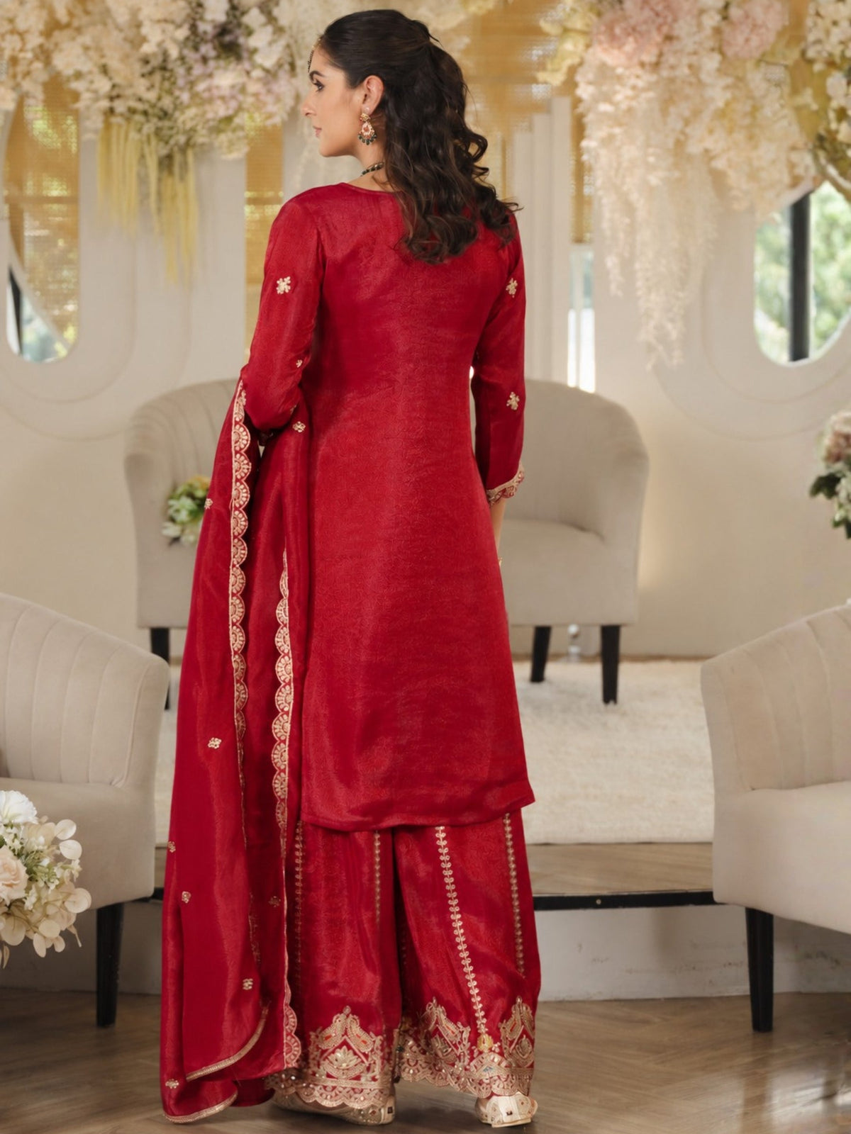 Areesa Scarlet Full Work Suit Set