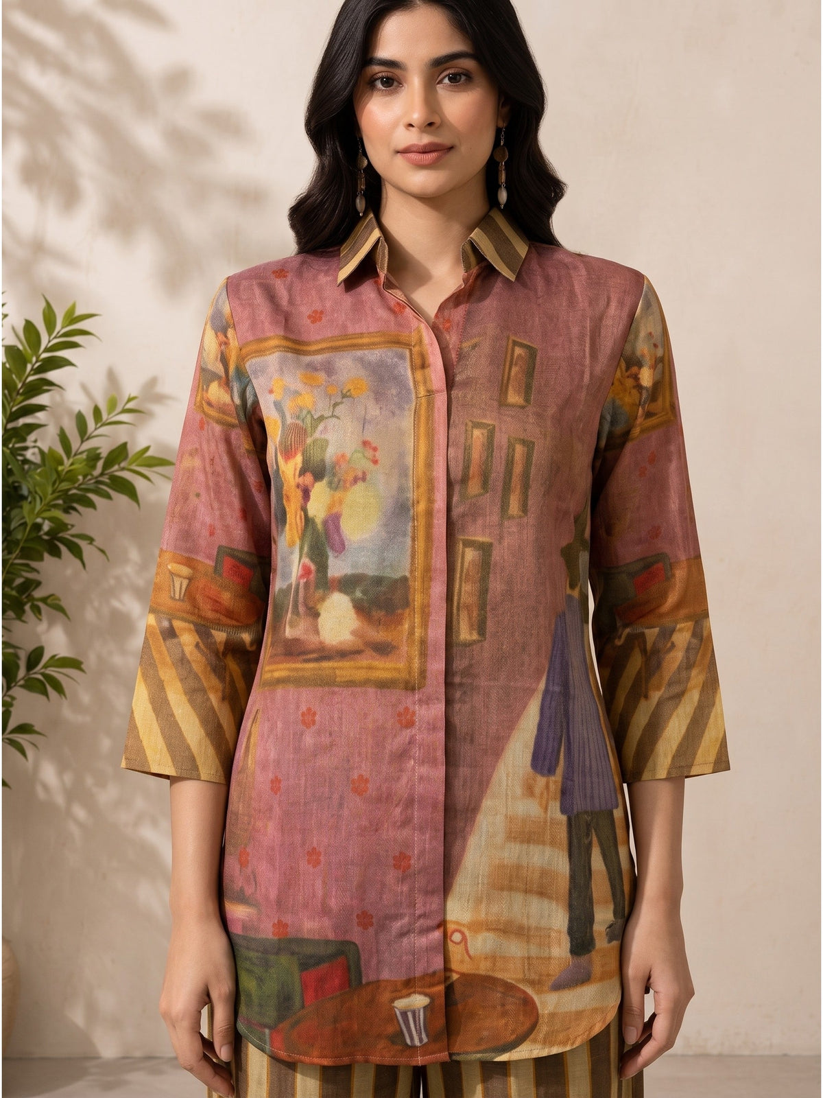 Arim Sepia Shimmer Festive Co-Ord Set