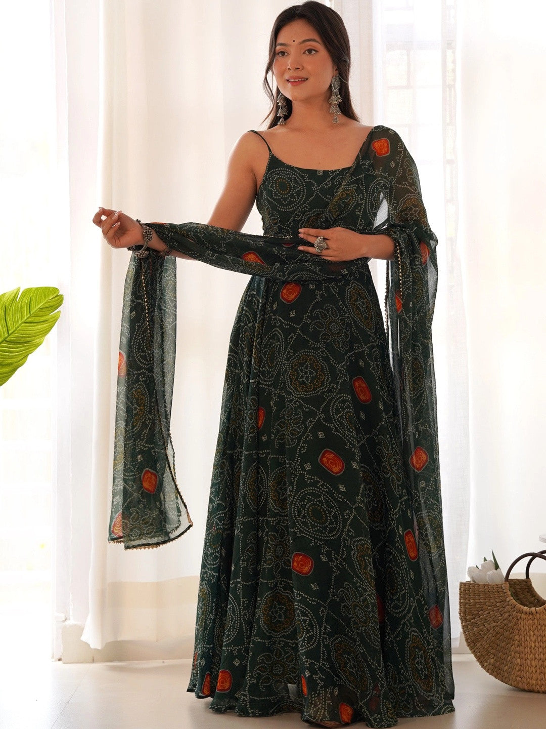 Dhiyona SN Women Ethnic Motifs Printed Regular Kurta with Palazzos & With Dupatta