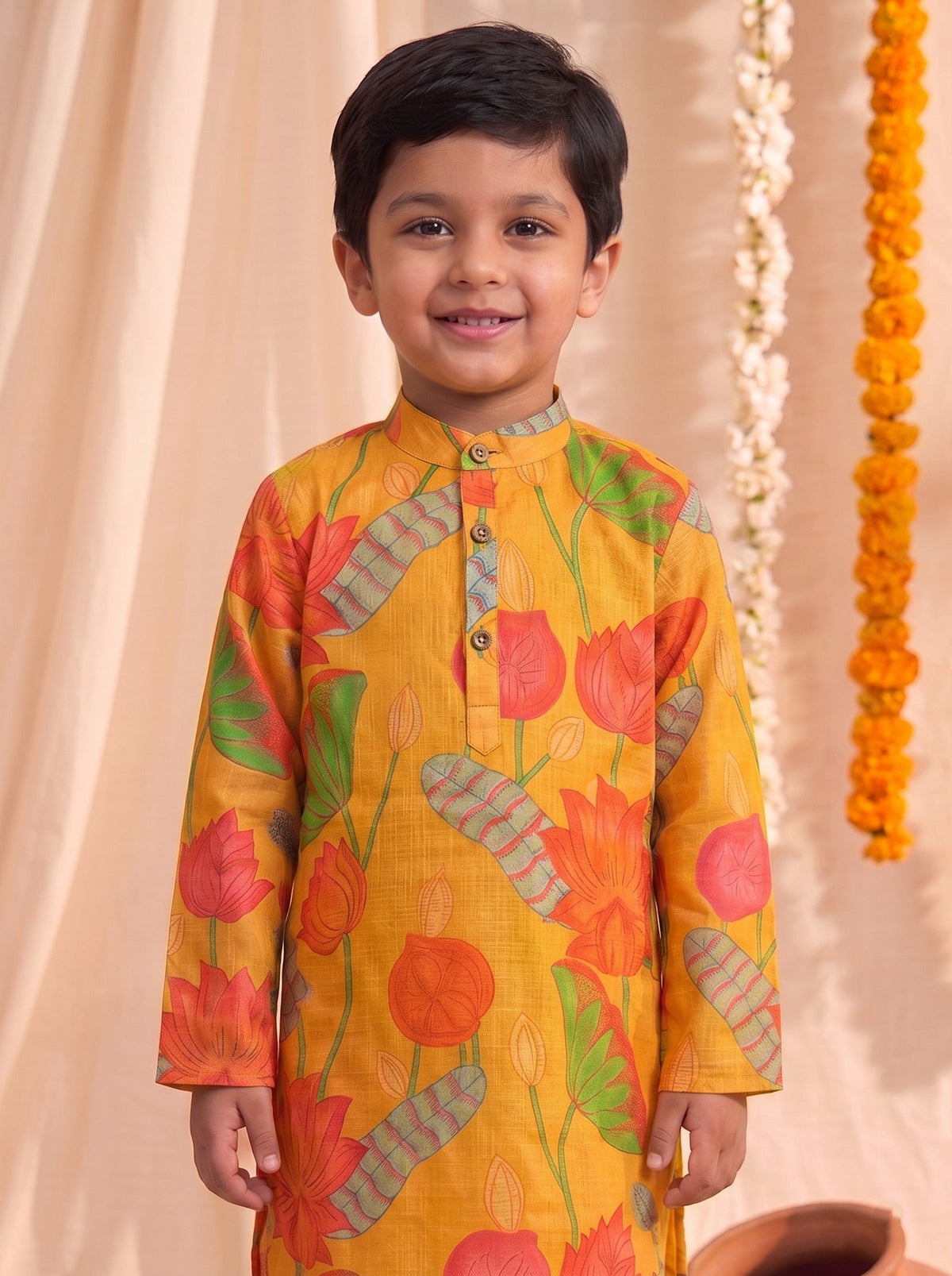 Arya Canary Boys Kurta Pant Set