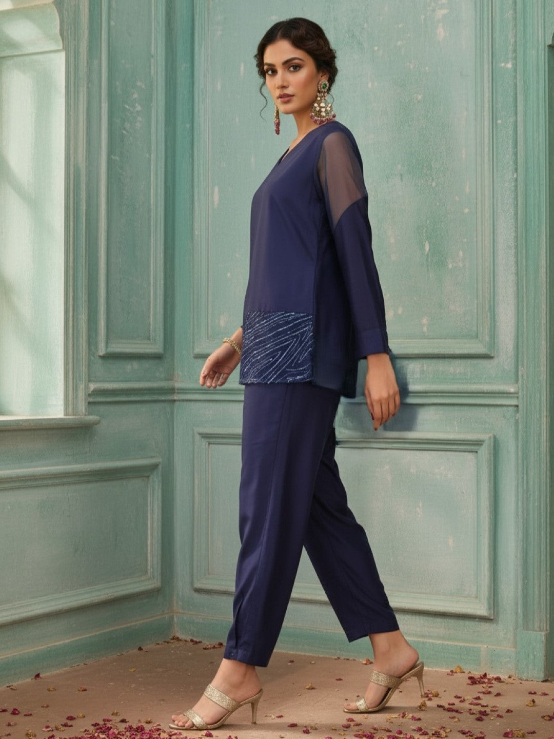 Avira Cobalt Handwork Co-Ord Set