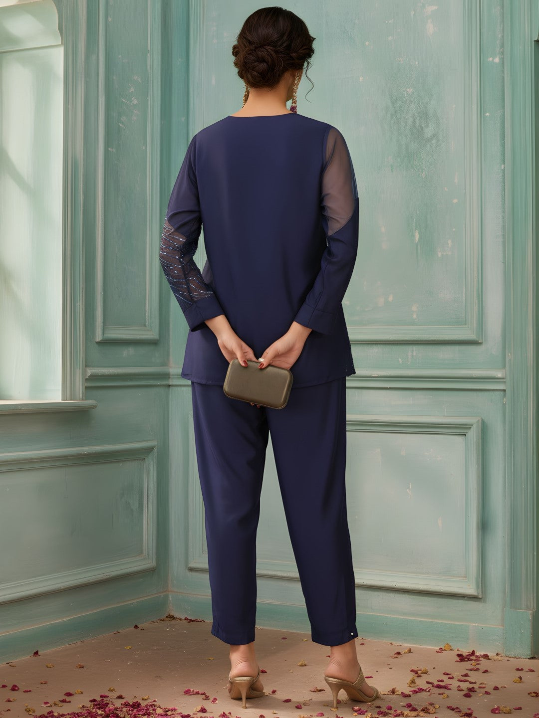 Avira Cobalt Handwork Co-Ord Set