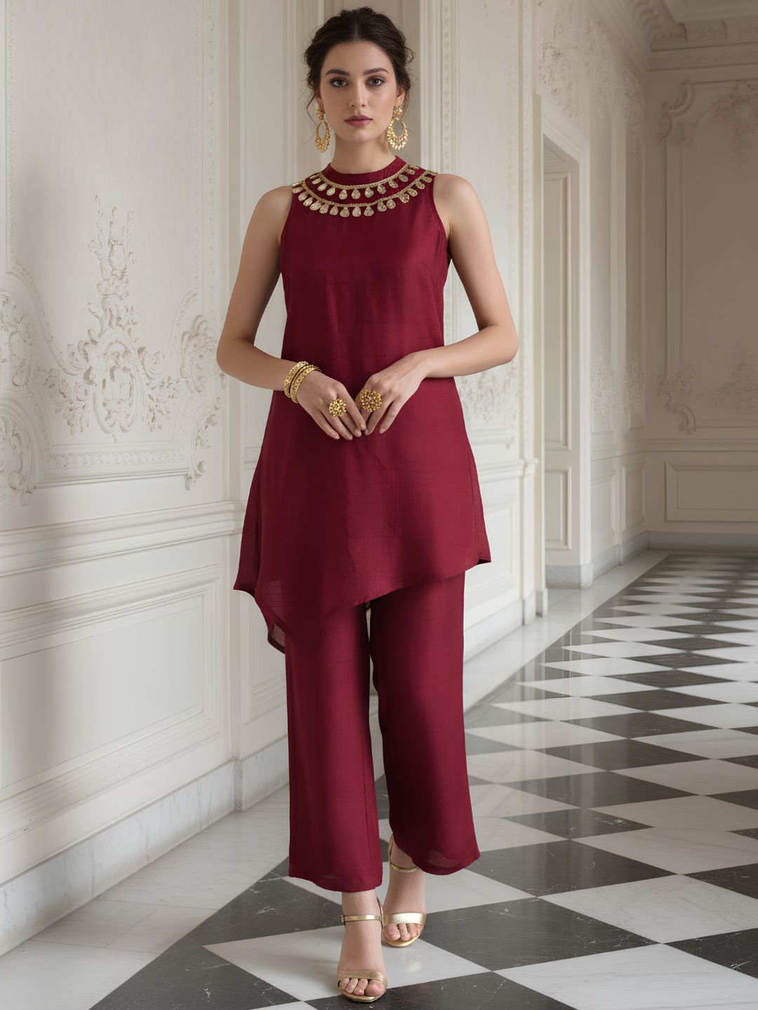 Avira garnet festive co-ord set