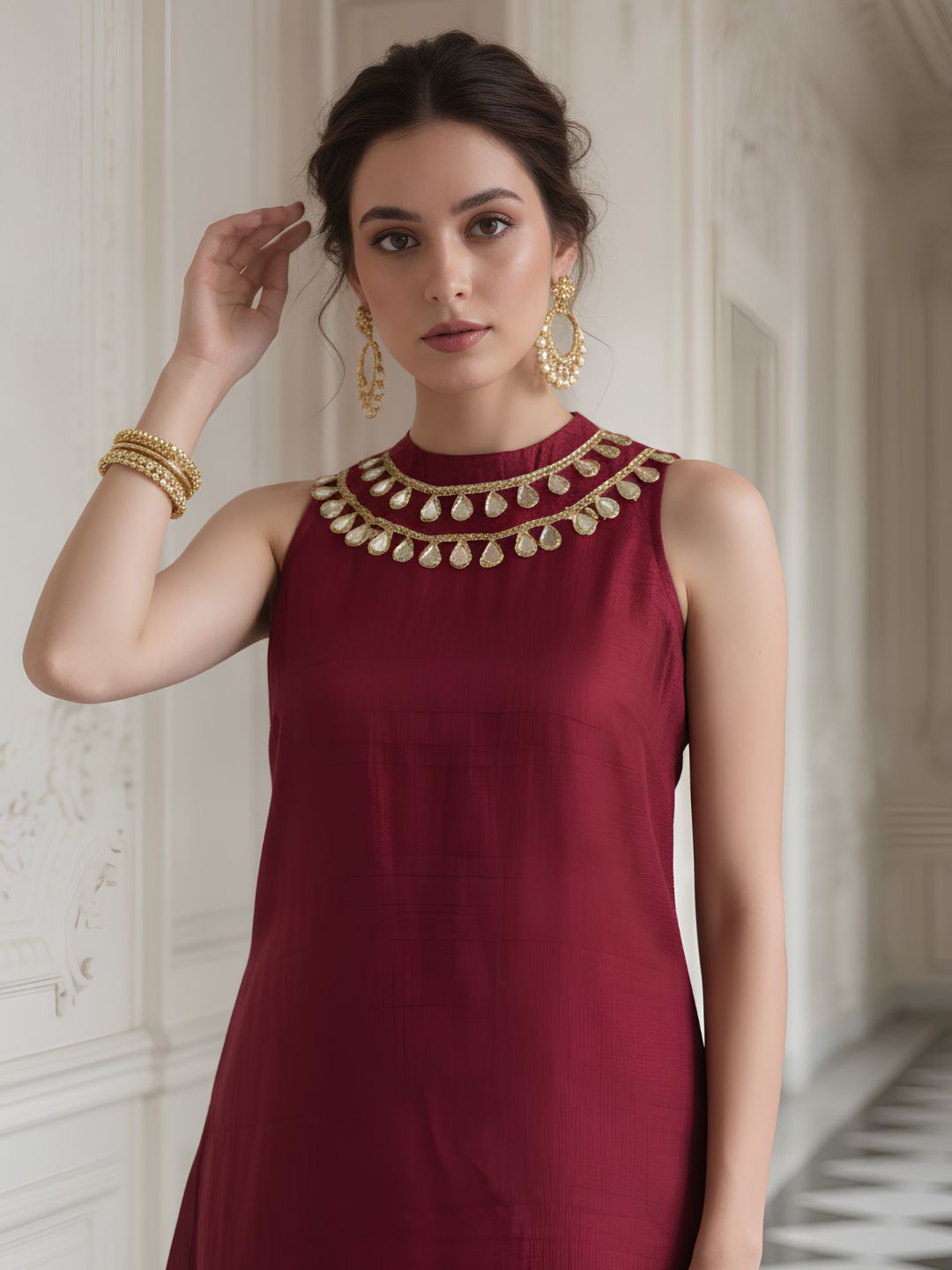 Avira garnet festive co-ord set