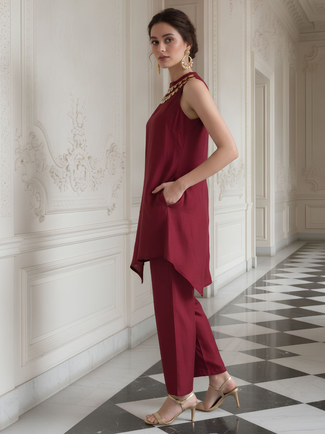 Avira garnet festive co-ord set