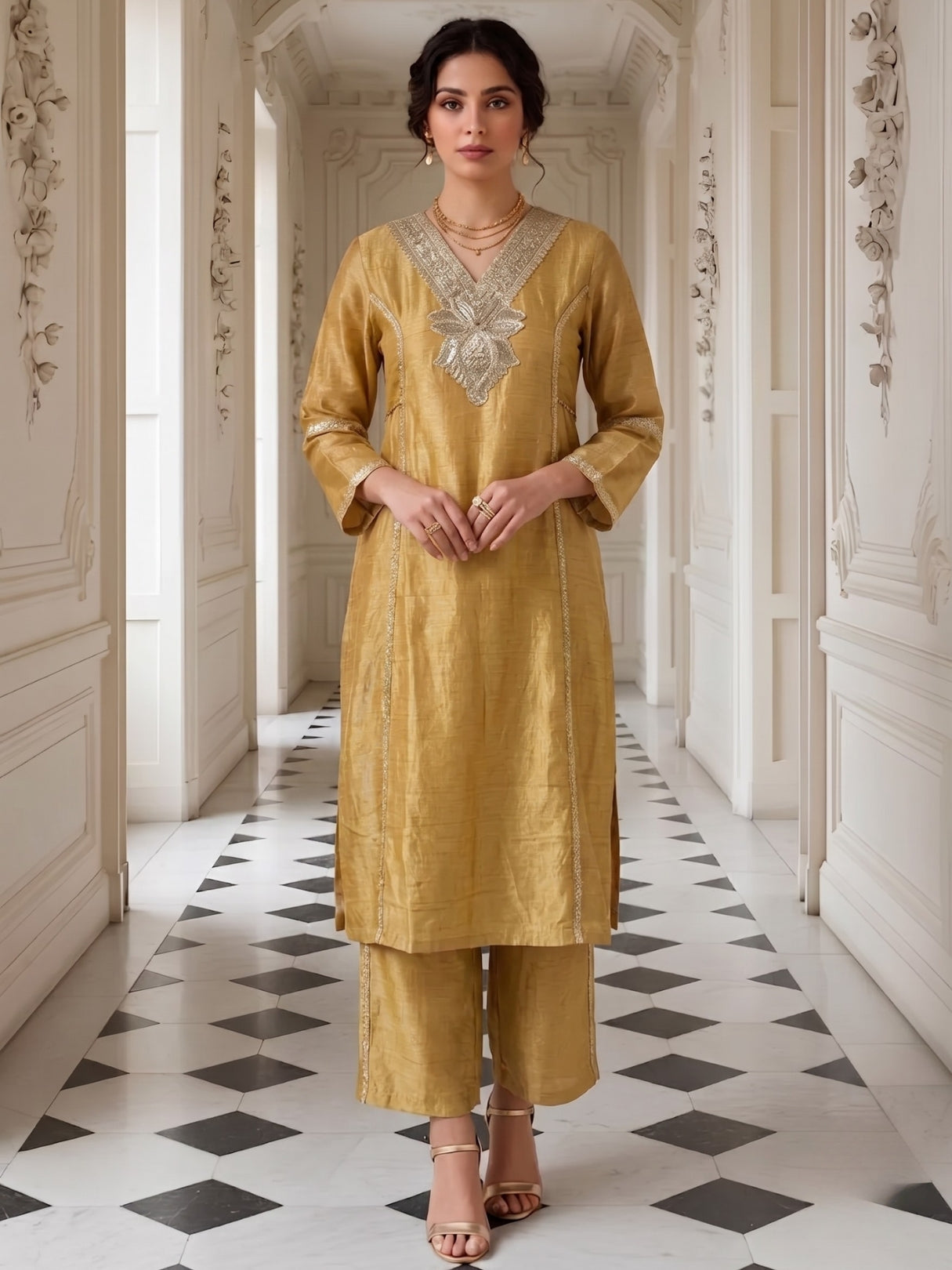 Avira Sunglow Festive Kurta Pant Set