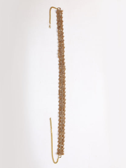 Dhiyona ST Belt - Gold Sequin Belt with Metal Closure