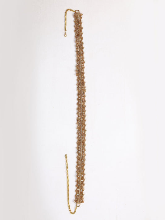 Dhiyona ST Belt - Gold Sequin Belt with Metal Closure