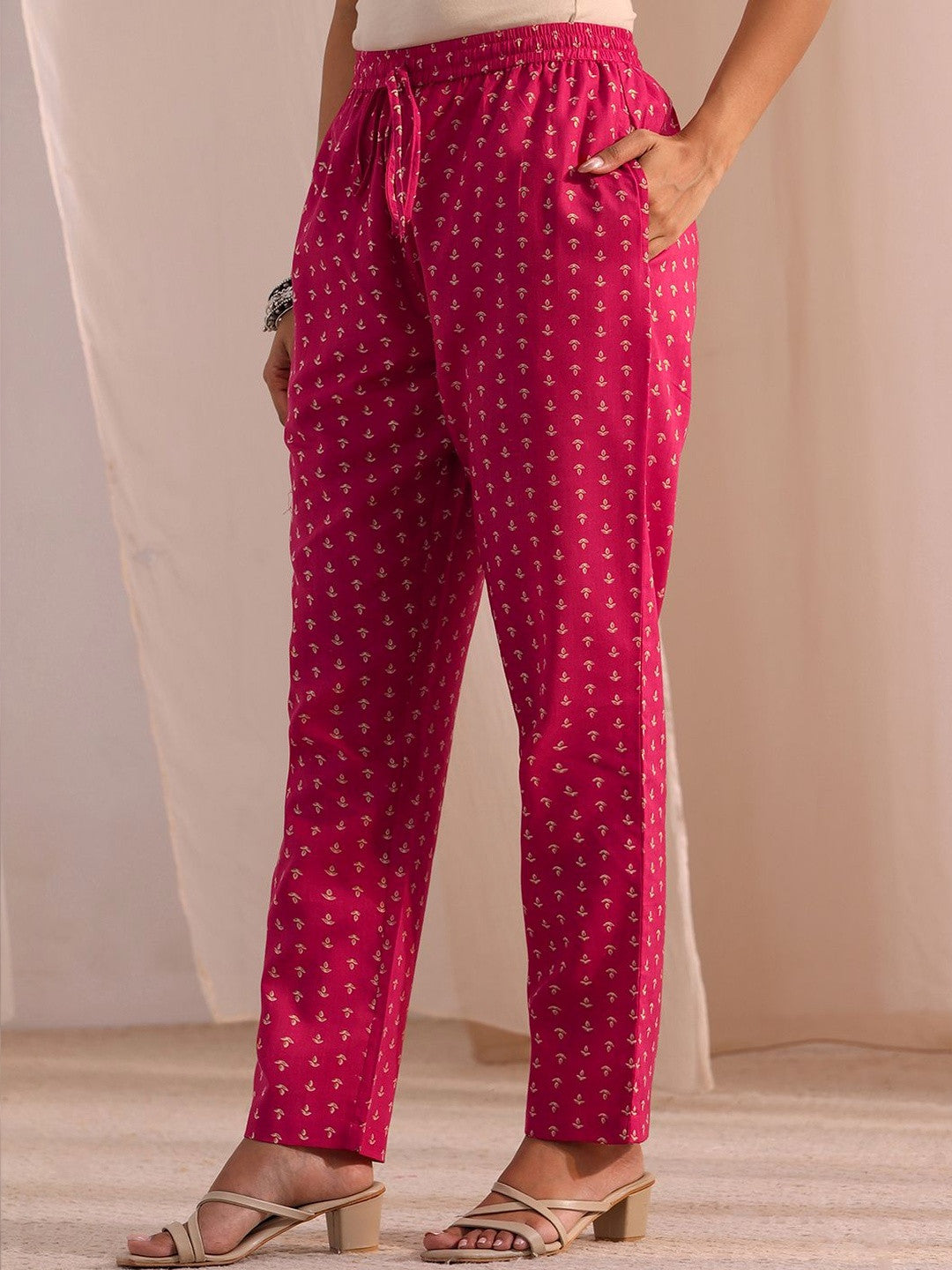 Women Ethnic Motifs Printed Regular Kurta with Trousers & With Dupatta