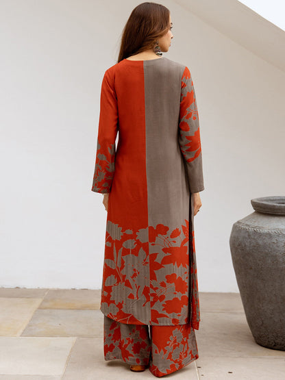 Women Floral Printed Kurta with Palazzo