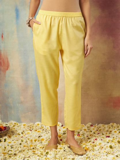 Dhiyona VV Kriti Women Kurta and Trouser Duppata Set chanderi modal Butti