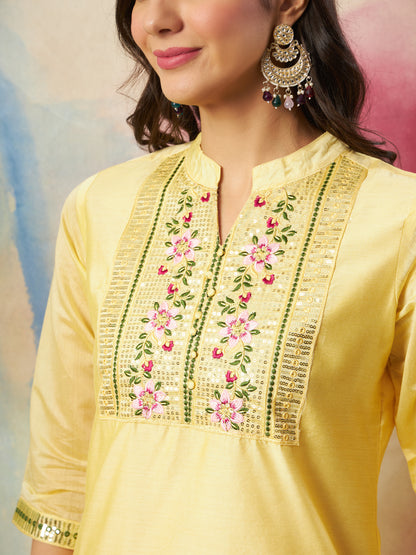 Dhiyona VV Kriti Women Kurta and Trouser Duppata Set chanderi modal Butti