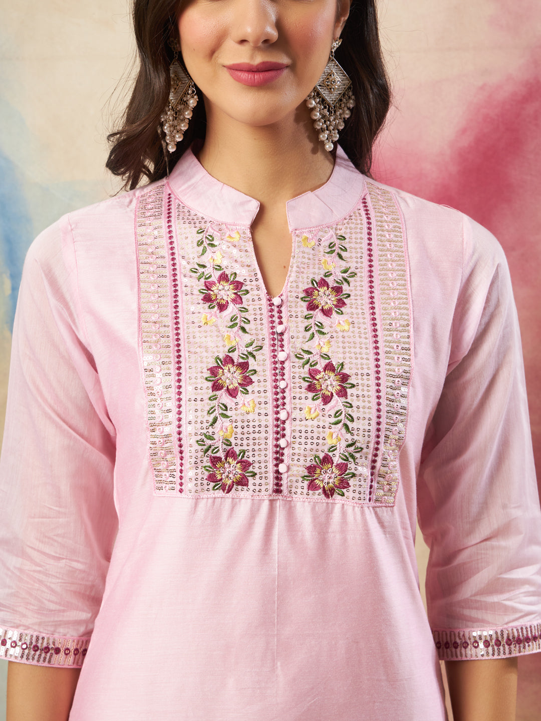 Dhiyona VV Anokhi Women Kurta and Trouser Duppata Set chanderi modal Butti