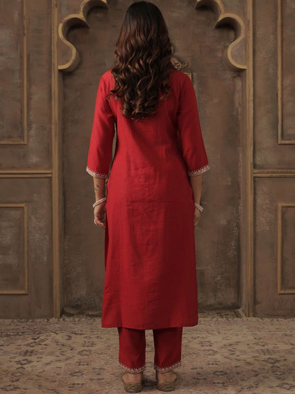 Women Ethnic Motifs Embroidered Kurta with Trousers & Dupatta