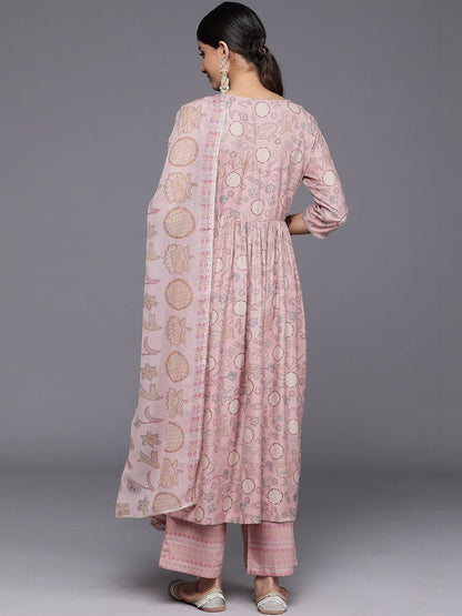 Women Ethnic Motifs Printed Empire Kurta with Palazzos & With Dupatta