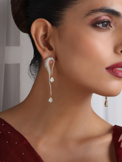 Dhiyona ST Transparent Dew Drop Earring