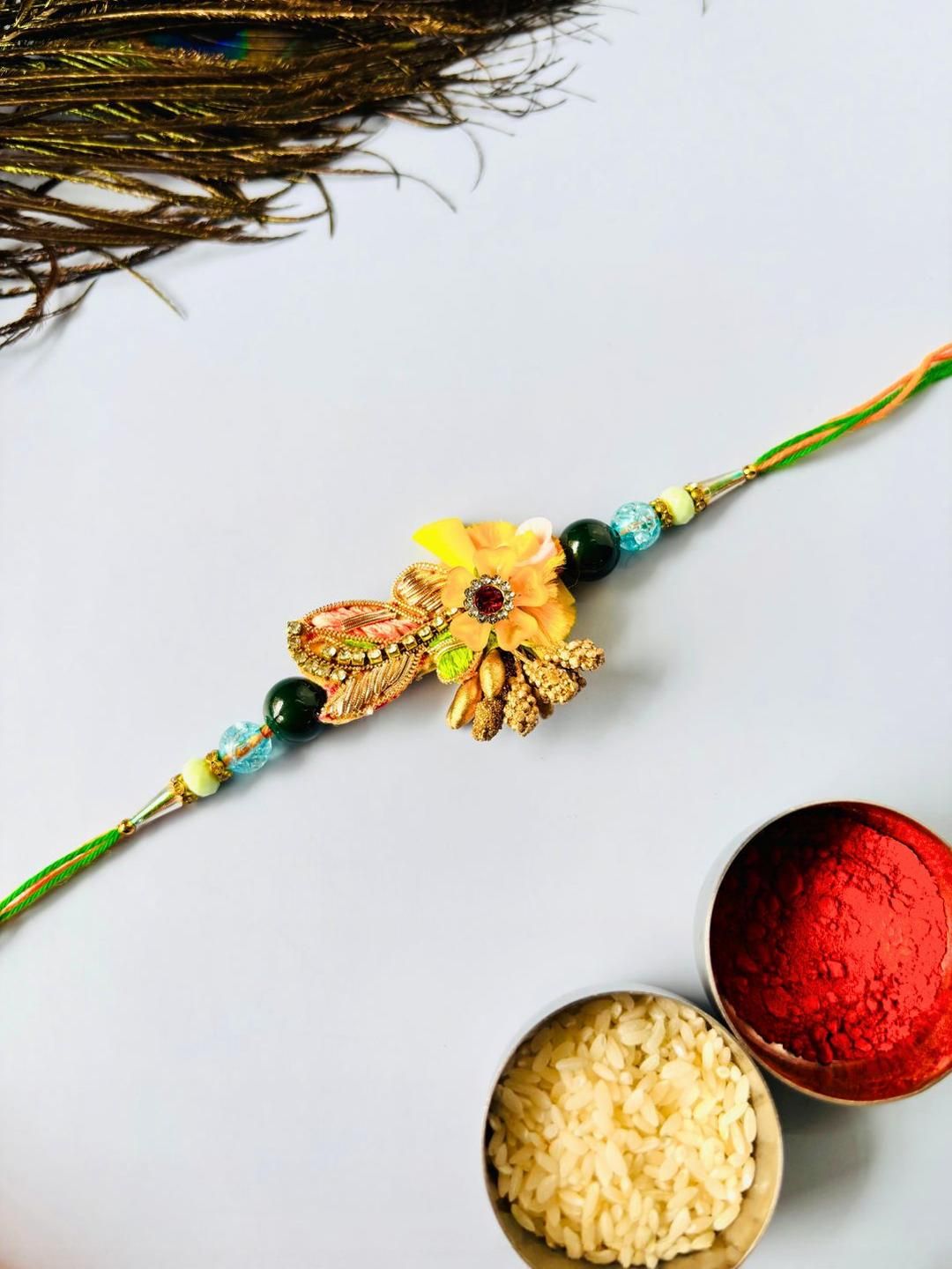 Dhiyona Unisex Set of 2 Wraparound Rakhi