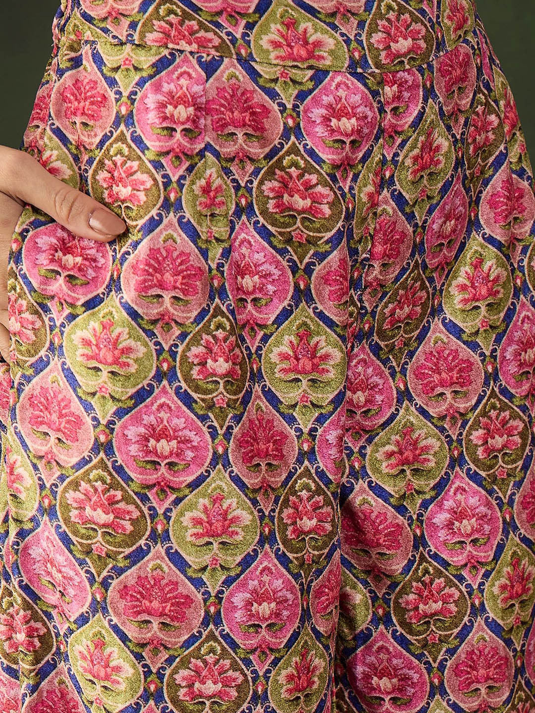 Printed Straight Kurta & Trouser With Dupatta