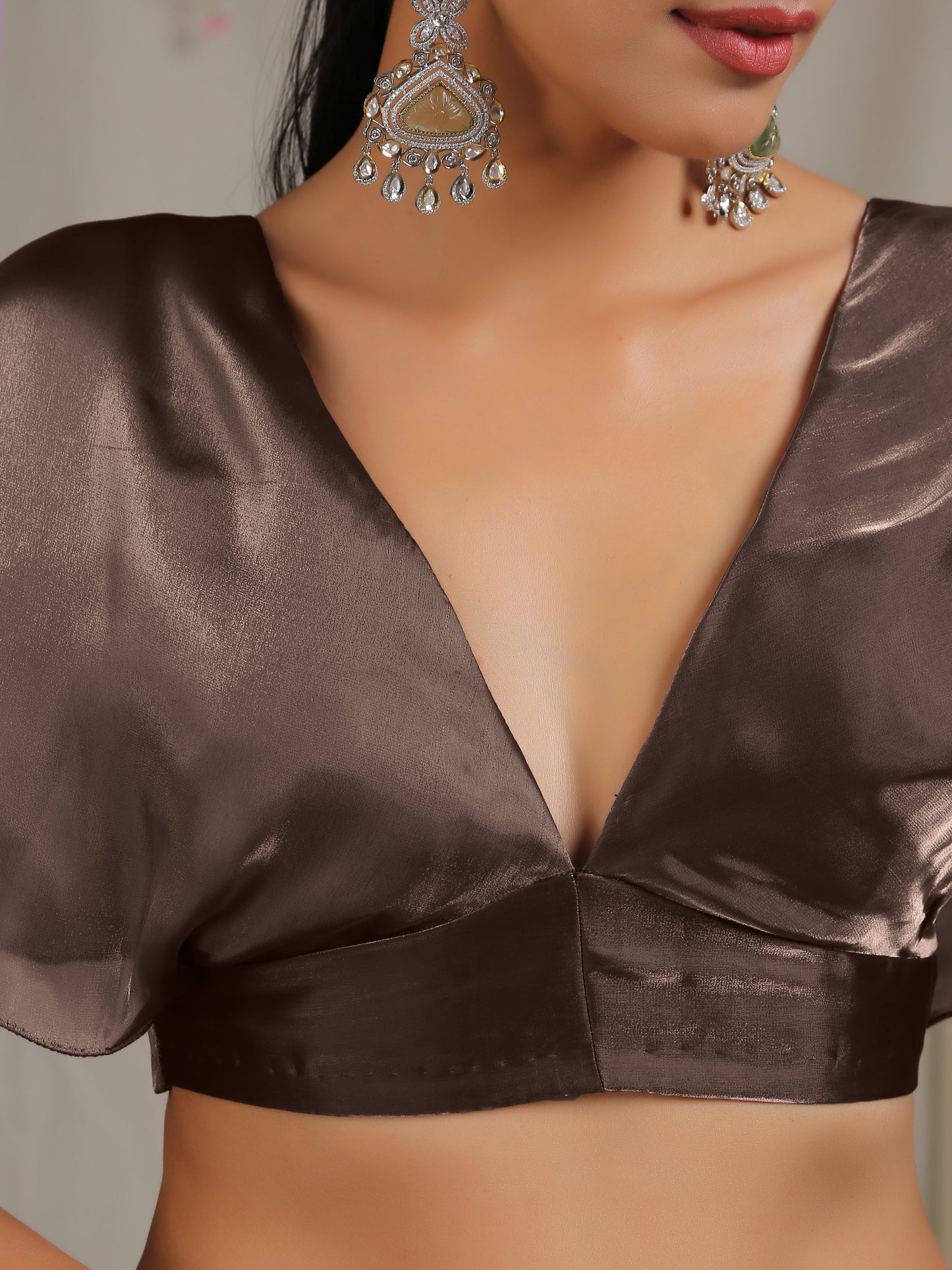 Dhiyona ST Blouse - Sensational Bronze Butterfly Sleeve