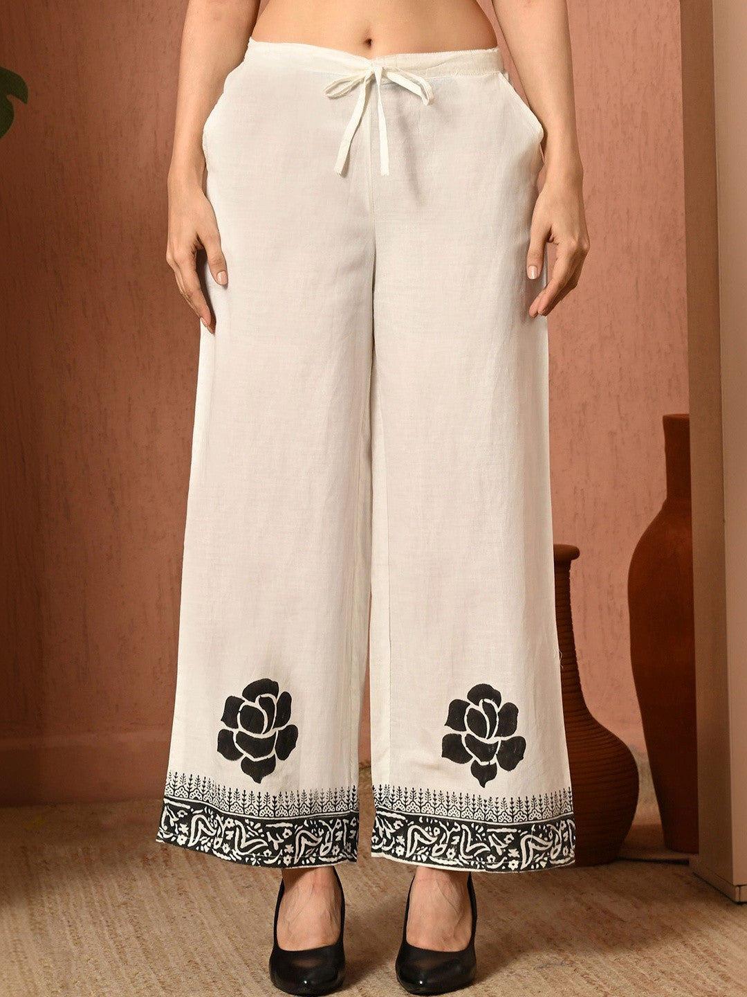 Women Floral Printed Regular Pure Cotton Kurta with Palazzos