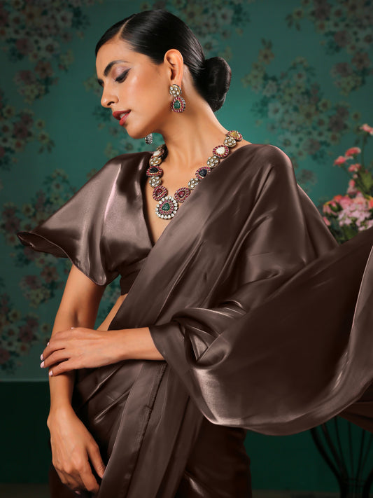 Dhiyona ST Blouse - Sensational Bronze Butterfly Sleeve