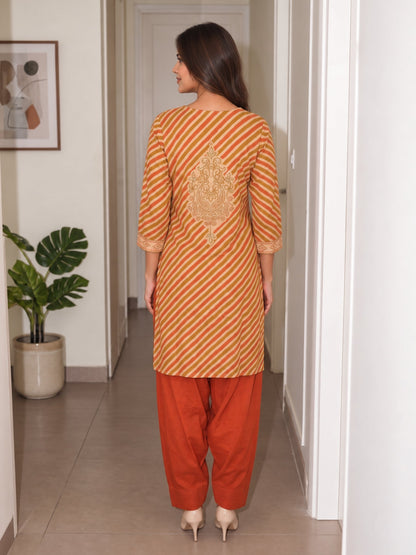Lipi Kesar Work Farshi Co-Ord Set