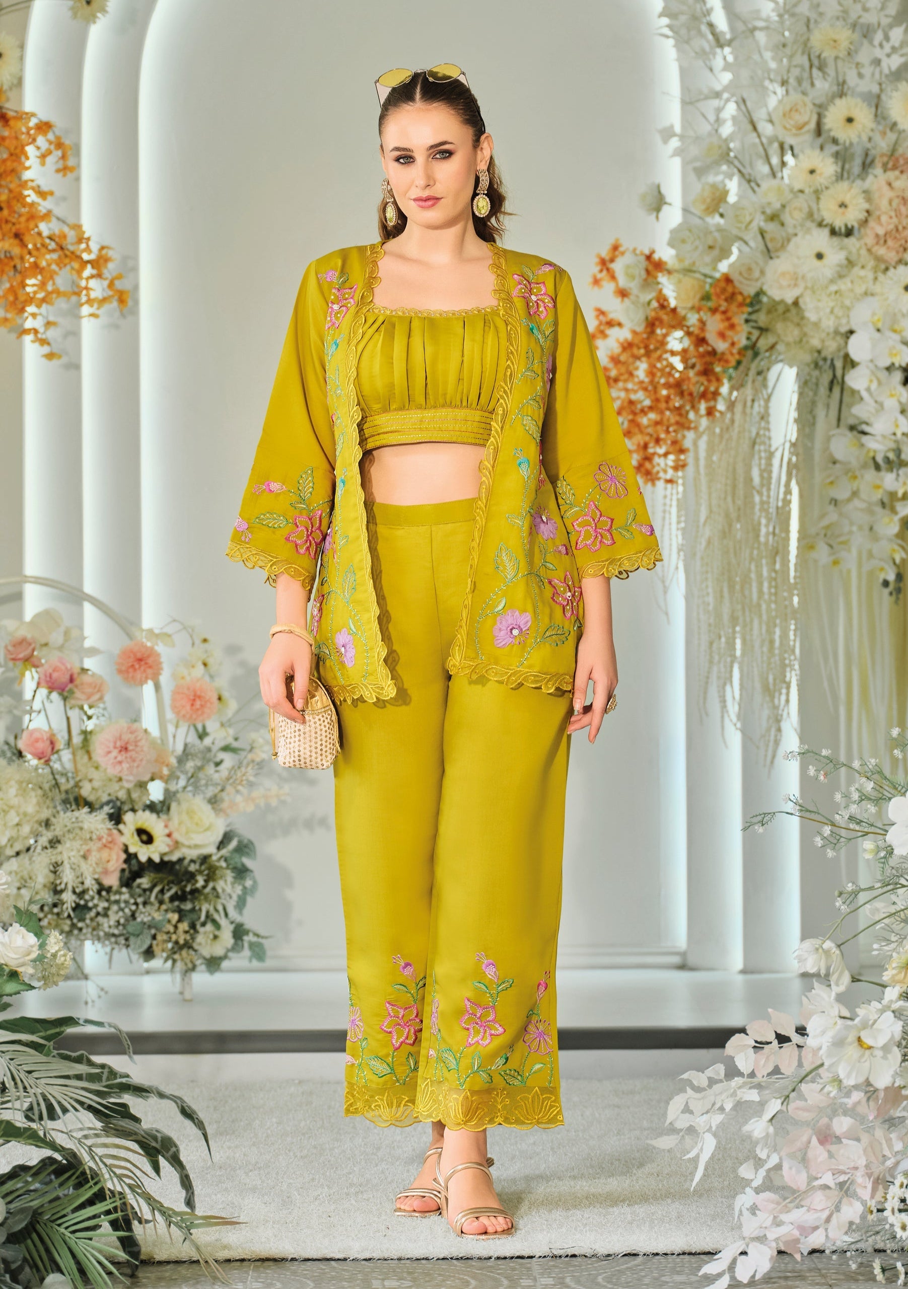 Aditri amber full work fusion wear co-ord set