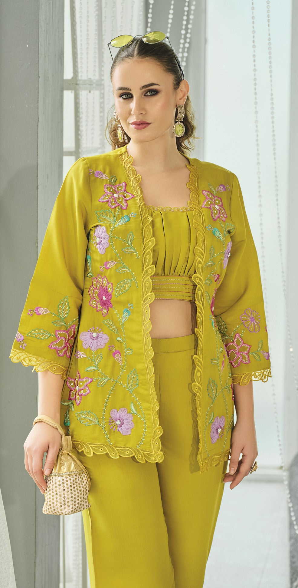 Aditri amber full work fusion wear co-ord set
