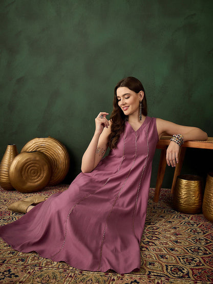 Women Striped Solid Kurta with Trousers