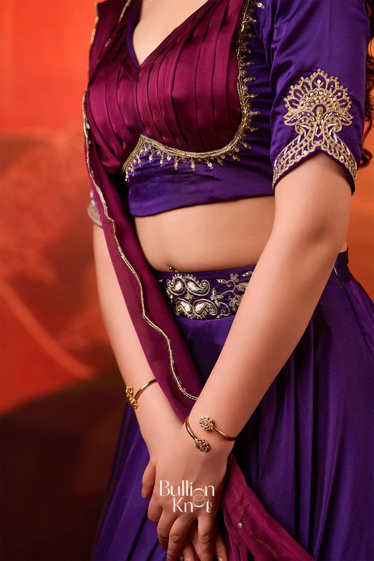Dhiyona BN Ariana Charm Lehenga Set in Purple