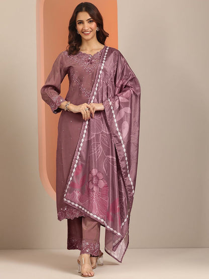 Dhiyona LL Women Floral Embroidered Kurta with Palazzos & Dupatta